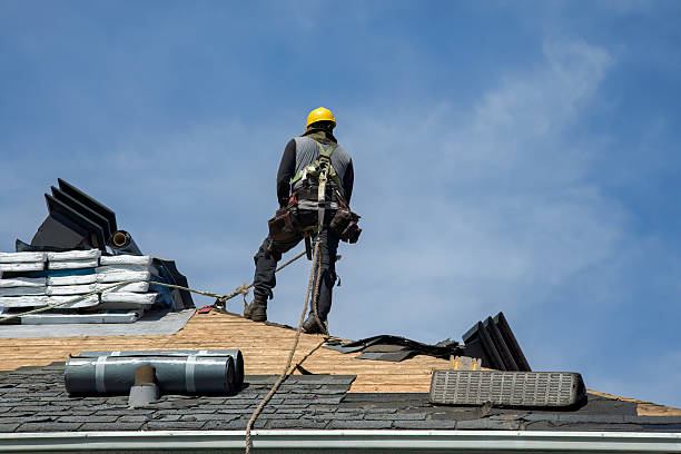 Professional Roofing technician working in Morris, NY
